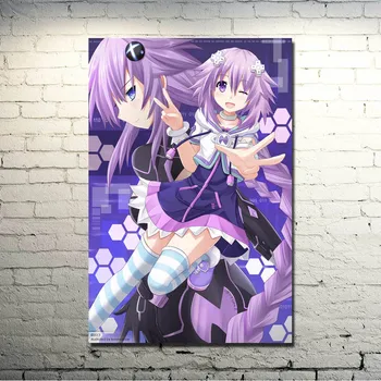 Hyperdimension Neptunia Neptune Purple Heart Art Silk Fabric Poster Print 13x20 24x36 Inches Anime Pictures (click to see more)