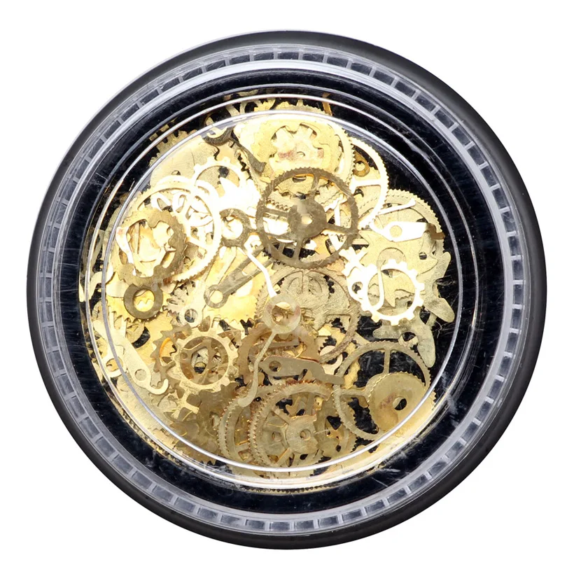 Beautome Gold And Mix Color Ultra-thin Steam Parts Time Wheel Steam Machine Gear 1 Box 3D Nail Art Decorations Time Gears
Beautome Gold And Mix Color Ultra-thin Steam Parts Time Wheel Steam Machine Gear 1 Box 3D Nail Art Decorations Time Gears