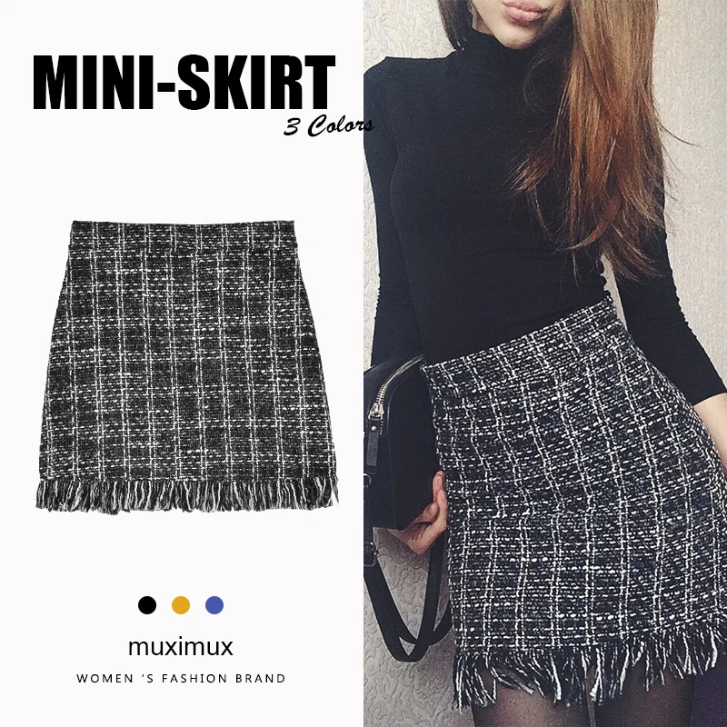 2018 Winter Women Tassel Skirts Series High Waist Female Autumn Casual Vintage Plaid Mini Short A-Line Skirt For Women
2018 Winter Women Tassel Skirts Series High Waist Female Autumn Casual Vintage Plaid Mini Short A-Line Skirt For Women