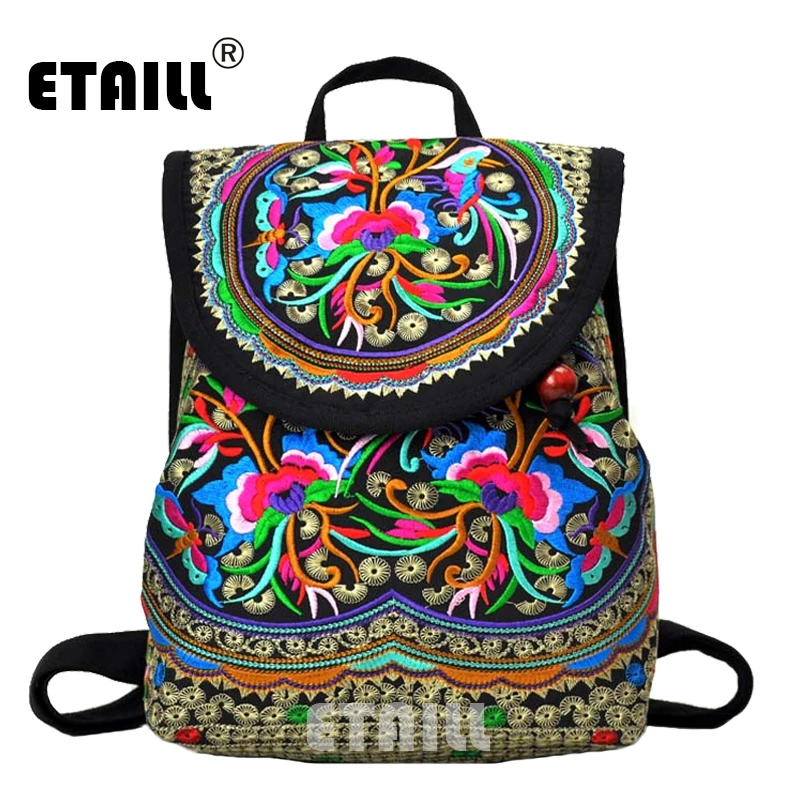 ETAILL Women Embroidered Canvas Bags Chinese Style Ethnic Embroidery Backpack Peony Flower Female Student Schoolbag Woman Bag
ETAILL Women Embroidered Canvas Bags Chinese Style Ethnic Embroidery Backpack Peony Flower Female Student Schoolbag Woman Bag