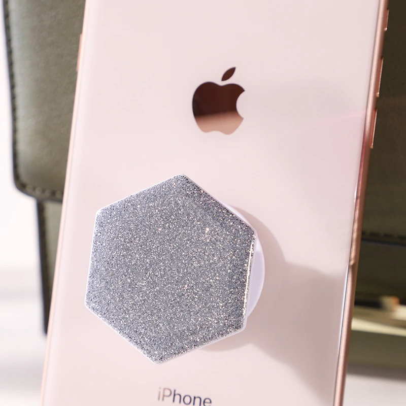 Luxury Glitter Hexagon Silicone Kickstand Phone Holder Extending Stand and Grip Mount For Iphone For Samsung and Tablets
Luxury Glitter Hexagon Silicone Kickstand Phone Holder Extending Stand and Grip Mount For Iphone For Samsung and Tablets