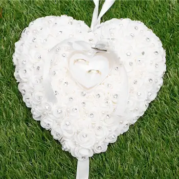 1pc Heart Shaped Wedding Ring Pillow Elegant Rose Rhinestone Decor Ring Cushion Ceremony Supplies DC120
1pc Heart Shaped Wedding Ring Pillow Elegant Rose Rhinestone Decor Ring Cushion Ceremony Supplies DC120