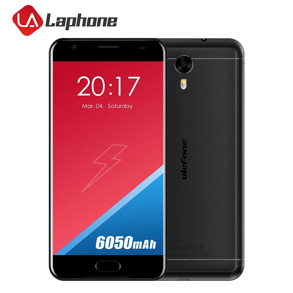 Ulefone Power 2 Android 7.0 Mobile Phone 4GB+64GB 4G Phablet 6050mAh 5.5" MTK6750T Octa Core 13MP Camera Fingerprint Smartphone |