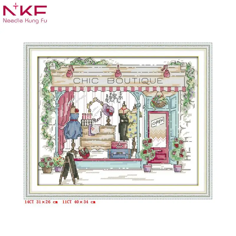 NKF Chic Boutique home decor chinese counted printed canvas cross stitch pattern diy kits DMC14 11ct embroidery needlework sets
NKF Chic Boutique home decor chinese counted printed canvas cross stitch pattern diy kits DMC14 11ct embroidery needlework sets
