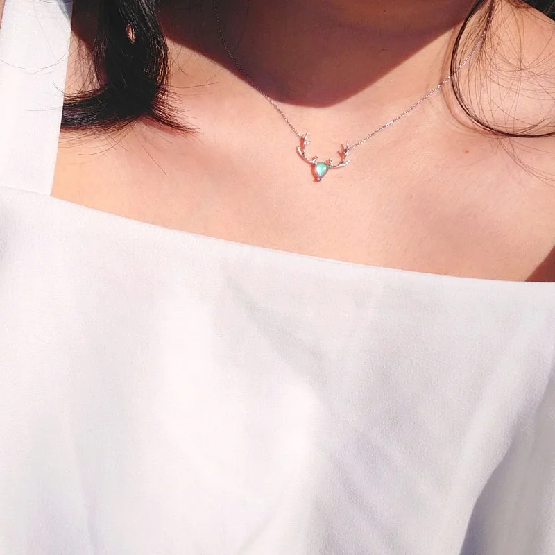 Personalized Bijoux 925 Sterling Silver Stone Deer Choker Necklaces For Women Fashion Statement Jewelry Kolye Collares
Personalized Bijoux 925 Sterling Silver Stone Deer Choker Necklaces For Women Fashion Statement Jewelry Kolye Collares