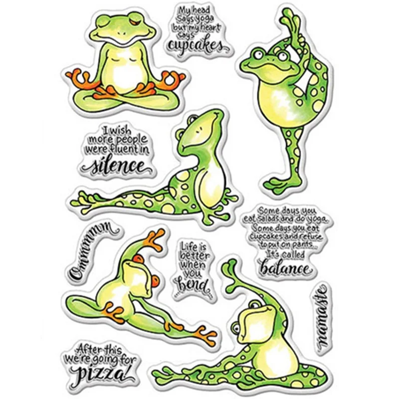 Frog Yoga Perfectly Clear Stamps Set