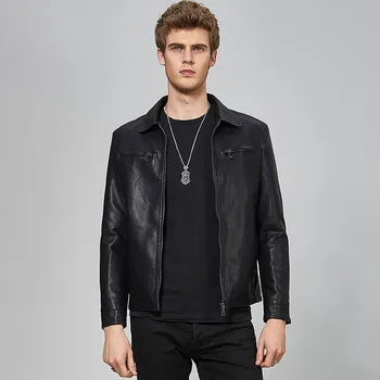 Men's leather jacket, a motorcycle suit lapel young male qiu dong PU leather jacket
Men's leather jacket, a motorcycle suit lapel young male qiu dong PU leather jacket