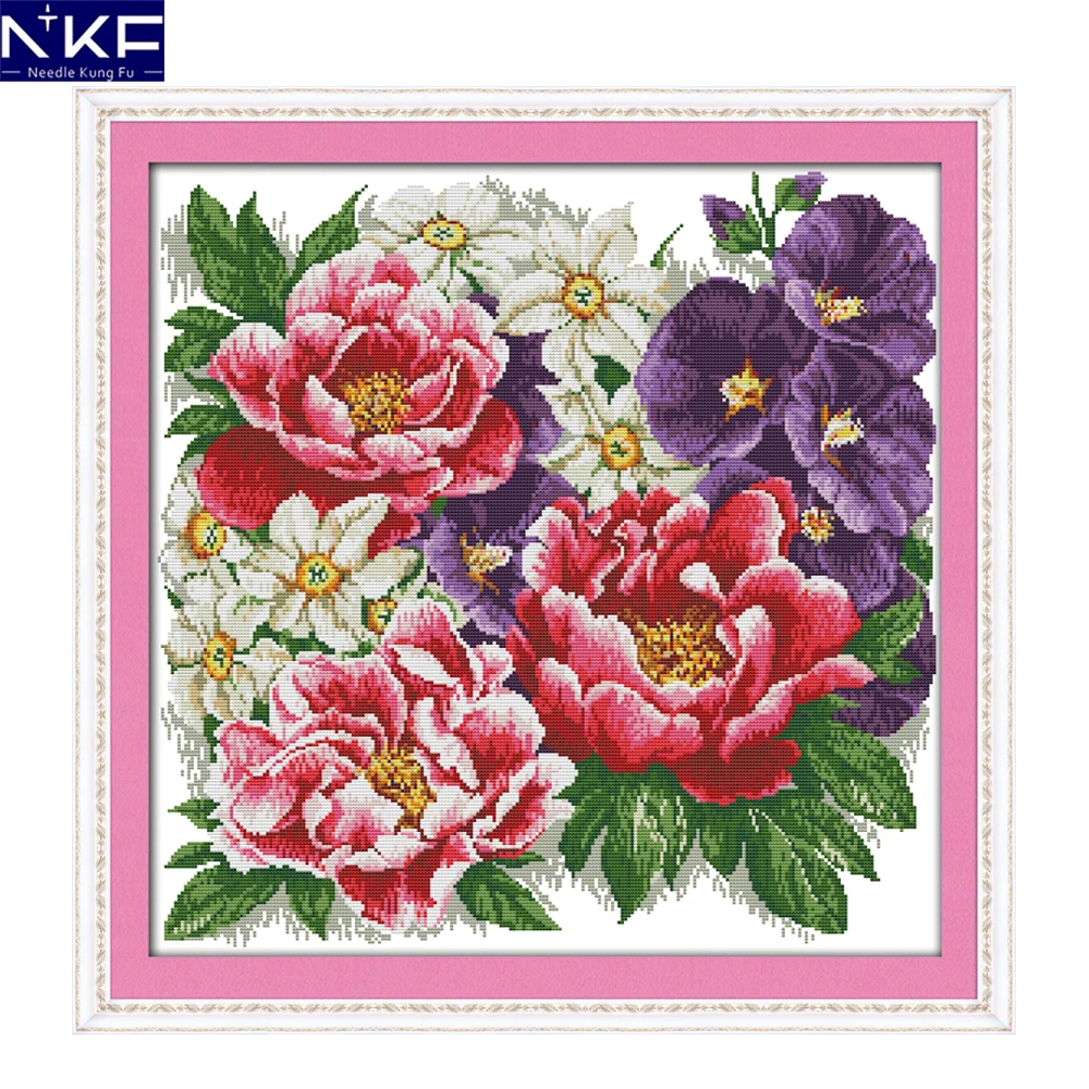 NKF A bunch of vigorous flowers counted cross stitch patterns handcraft Chinese needlework embroidery kits for home decoration
NKF A bunch of vigorous flowers counted cross stitch patterns handcraft Chinese needlework embroidery kits for home decoration