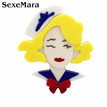 SexeMara Colorful Acrylic Girl Brooch Pins Sailor Girl Figure Acetate Fiber Pins Lapel Pin For Women Female Clothe Jewelry
SexeMara Colorful Acrylic Girl Brooch Pins Sailor Girl Figure Acetate Fiber Pins Lapel Pin For Women Female Clothe Jewelry