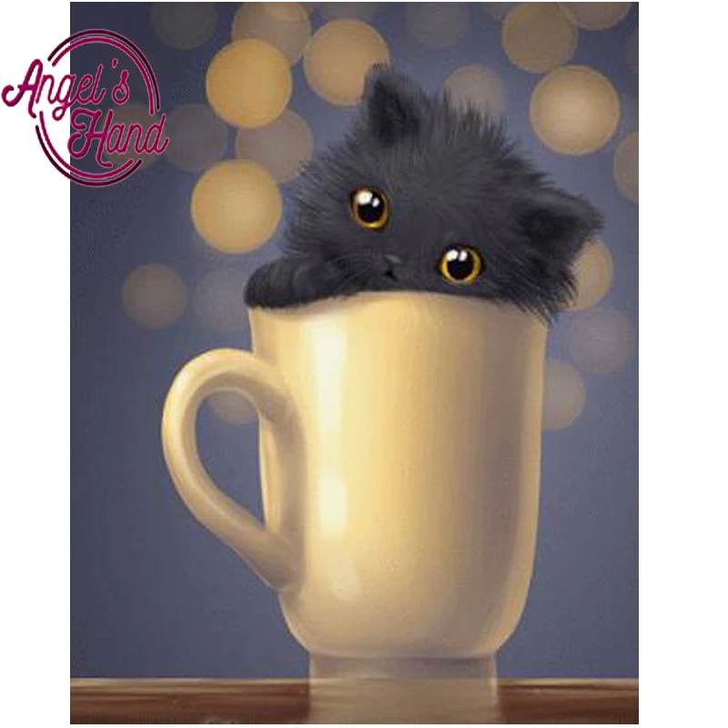 ANGEL'S HAND 5D DIY Rhinestones diamond painting cross stitch full Cup black cat round diamond embroidery plastic crafts
ANGEL'S HAND 5D DIY Rhinestones diamond painting cross stitch full Cup black cat round diamond embroidery plastic crafts