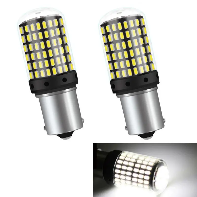 

BA15S LED 1156 Car 3014 144-SMD 15W 144 smd 3014 6500k Super bright white light LED Car Turn Signal Reversing light 12-24V