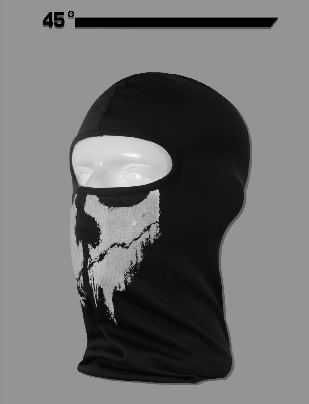 ghost skull face mask balaclava black 11