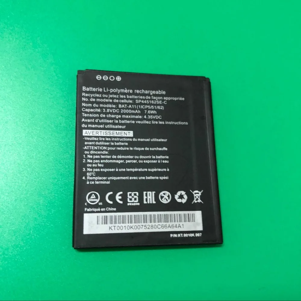 Аккумулятор 2000 мАч для смартфона acer Liquid Z410 T01 Z330 BAT A11 аккумулятор + номер