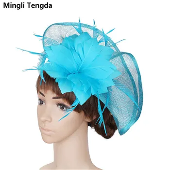 

Mingli Tengda Elegant Bridal Hats And Fascinators Feather Wedding Hats For Women Wedding Decoration Chapeau Femme Mariage Fedora