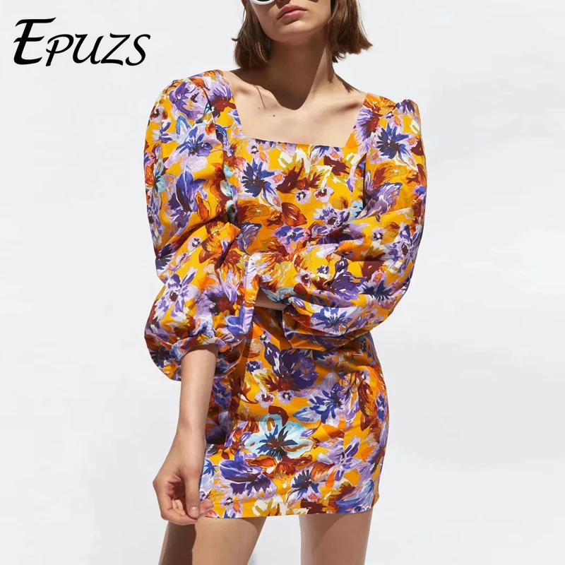 boho beach floral print vintage dress women summer dress korean elegant vestidos casual square collar mini party dresses 2019
boho beach floral print vintage dress women summer dress korean elegant vestidos casual square collar mini party dresses 2019