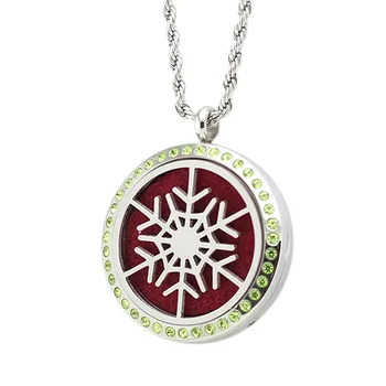 5PCS 30mm Christmas Snowflake Pattern Crystal Stainless Steel perfume Locket Essential Oil Diffuser Locket Pendant
5PCS 30mm Christmas Snowflake Pattern Crystal Stainless Steel perfume Locket Essential Oil Diffuser Locket Pendant