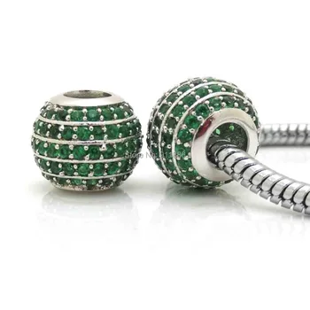 New Silver Color Slider Charm Large Hole Beads With Emerald CZ Compatible With Original Pandora Style Bracelet Necklace Jewelry
New Silver Color Slider Charm Large Hole Beads With Emerald CZ Compatible With Original Pandora Style Bracelet Necklace Jewelry