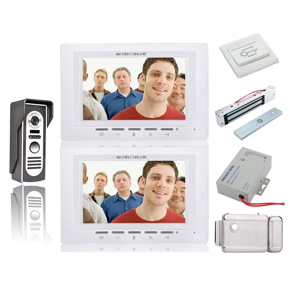 Home Security 7 Inch Video Door Phone Doorbell Intercom Kit Security Camera Intercom System 1-camera 2-monitor+Electronic locks
Home Security 7 Inch Video Door Phone Doorbell Intercom Kit Security Camera Intercom System 1-camera 2-monitor+Electronic locks