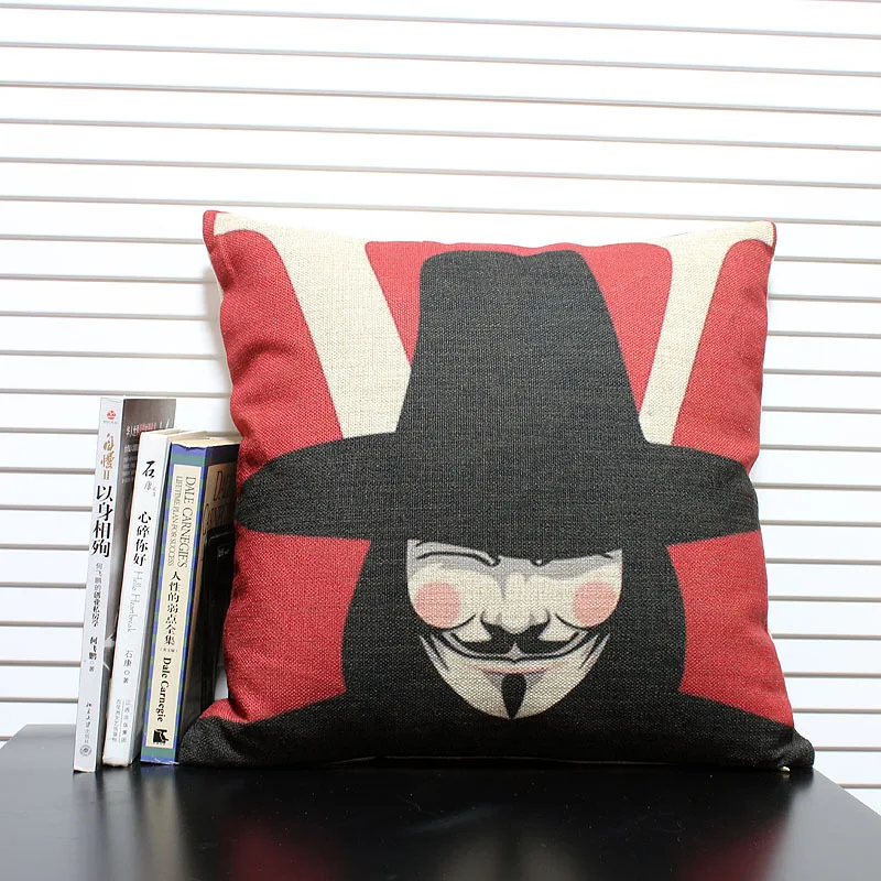 V for Vendetta pillow cover, creative hero cartoon movie V for Vendetta throw pillow case pillowcase wholesale
V for Vendetta pillow cover, creative hero cartoon movie V for Vendetta throw pillow case pillowcase wholesale