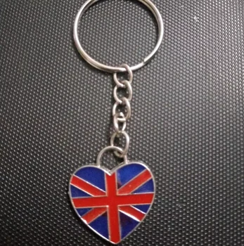 Enamels Heart - British flag Keychain-Fashion jewelry Tibetan silver charm pendant key chain ring DIY Fit Keychain D390
Enamels Heart - British flag Keychain-Fashion jewelry Tibetan silver charm pendant key chain ring DIY Fit Keychain D390