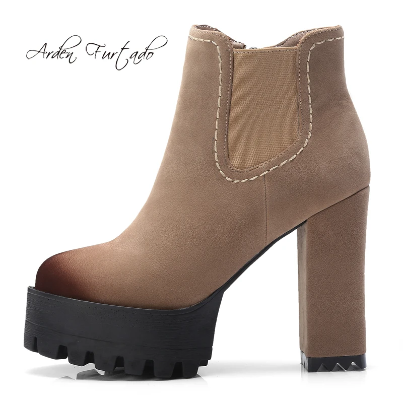 Arden Furtado 2018 spring autumn chunky heels 10cm platform ankle boots grey brown suede zipper matin boots small size 32 33 42
Arden Furtado 2018 spring autumn chunky heels 10cm platform ankle boots grey brown suede zipper matin boots small size 32 33 42