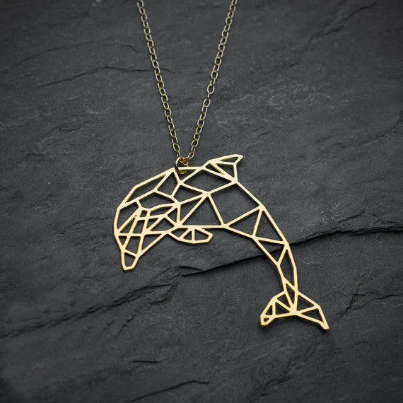 NianDi Fashion Dolphin Necklace Unique Origami Fish Necklace Geometric Dolphin Pendant Jewelry Party Accessories YLQ0559
NianDi Fashion Dolphin Necklace Unique Origami Fish Necklace Geometric Dolphin Pendant Jewelry Party Accessories YLQ0559