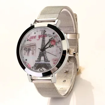 Women Lady LOVE Eiffel Tower Round Quartz Analog Bracelet Mesh Strap Watch Stainless Steel Montre Homme Multi-function Watches
Women Lady LOVE Eiffel Tower Round Quartz Analog Bracelet Mesh Strap Watch Stainless Steel Montre Homme Multi-function Watches