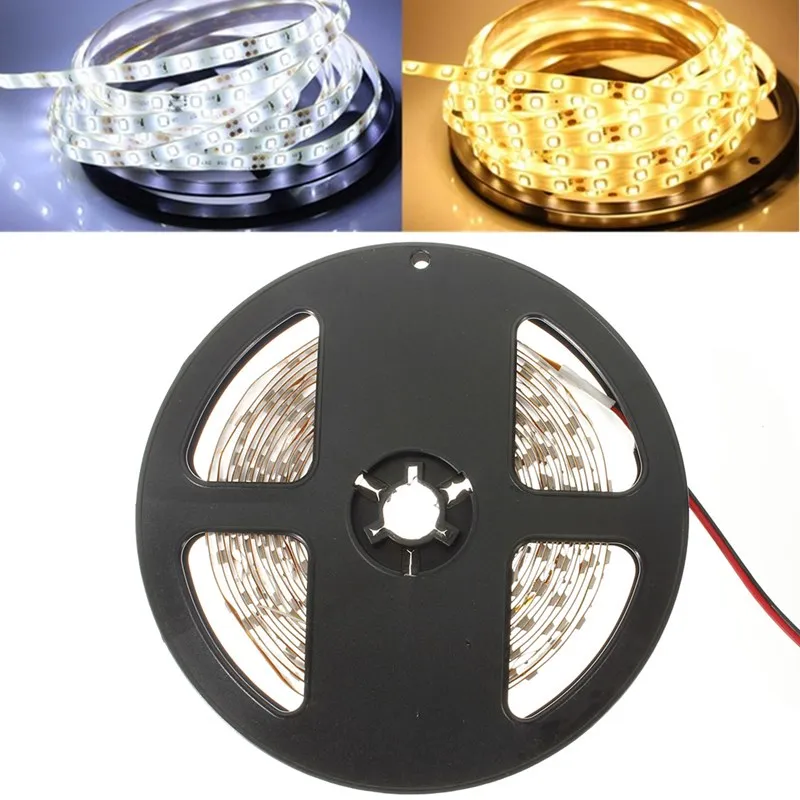 

Christmas Home Decoration Jiguoor 5M 24W 300LEDs SMD 3528 Pure White Warm White Flexible LED Strip Light Waterproof DC12V