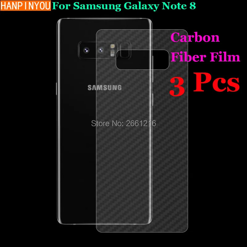 3 Pcs/Lot For Samsung Galaxy Note 8 note8 N950 6.3" 3D Non-slip Clear Carbon Fiber Back Film Screen Protector Protective Sticker
3 Pcs/Lot For Samsung Galaxy Note 8 note8 N950 6.3" 3D Non-slip Clear Carbon Fiber Back Film Screen Protector Protective Sticker