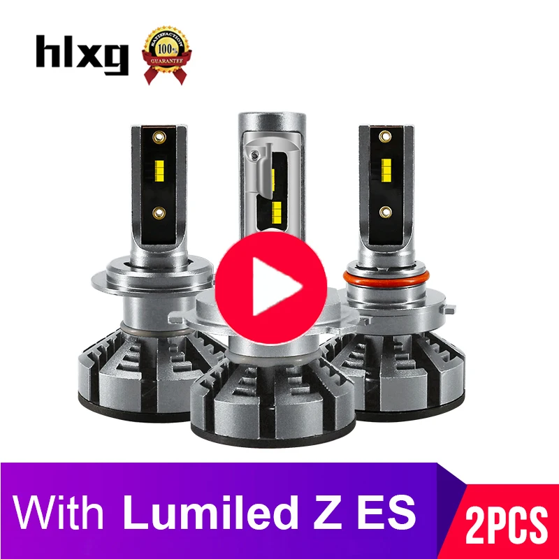 HLXG 4000 K 5000 6500 H7 светодиодный H4 с Lumi s luxeon ZES чип для автомобильных фар H1 H11 H8 HB3 9005 HB4