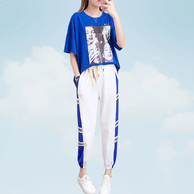 Autumn Fashion Tracksuit Women 2019 New Korean Loose Western Style Printed Letters Two Piece Set Spring age-reducing Set SS328
Autumn Fashion Tracksuit Women 2019 New Korean Loose Western Style Printed Letters Two Piece Set Spring age-reducing Set SS328