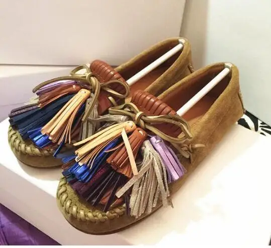 European Fashion Spring/Autumn Women Flats Suede Casual Shoes Multi-colors Fringe Round Toe Slip-on Comfortable Women Loafters
European Fashion Spring/Autumn Women Flats Suede Casual Shoes Multi-colors Fringe Round Toe Slip-on Comfortable Women Loafters