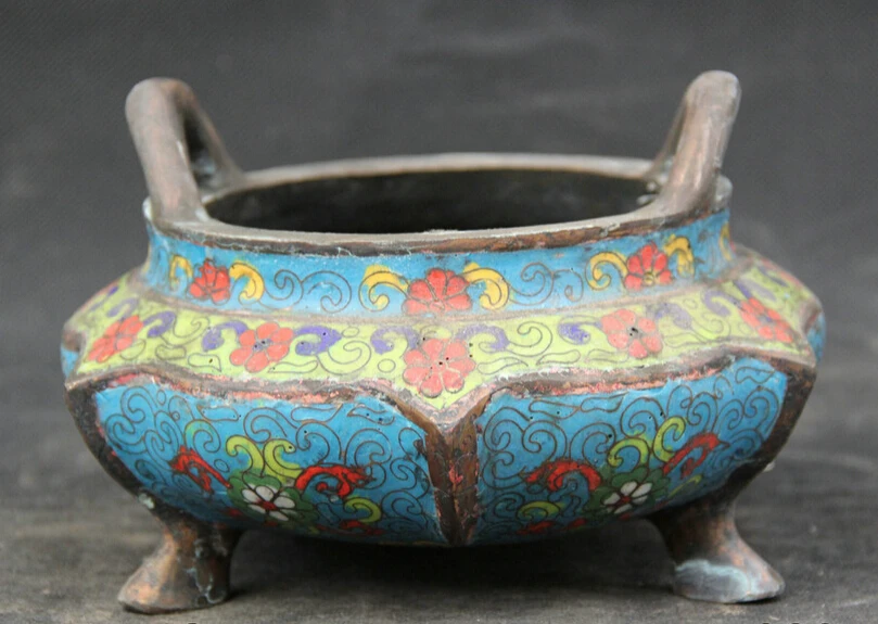song voge gem S2004 7" Marked Chinese Dynasty Cloisonne Purple Bronze Round Incense Burner Censer
song voge gem S2004 7" Marked Chinese Dynasty Cloisonne Purple Bronze Round Incense Burner Censer