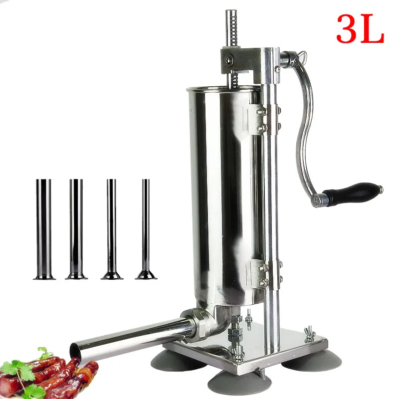 3L Stainless Steel Sausage Maker Filling Sausage Filler Vertical Manual Sausage Stuffer Machine Meat Tools
3L Stainless Steel Sausage Maker Filling Sausage Filler Vertical Manual Sausage Stuffer Machine Meat Tools