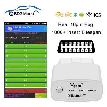 Vgate elm327 car diagnostics obd2 scanner elm 327 v2.1 bluetooth/wifi OBD 2 odb2 diagnostic tool for J1850 protocol
Vgate elm327 car diagnostics obd2 scanner elm 327 v2.1 bluetooth/wifi OBD 2 odb2 diagnostic tool for J1850 protocol