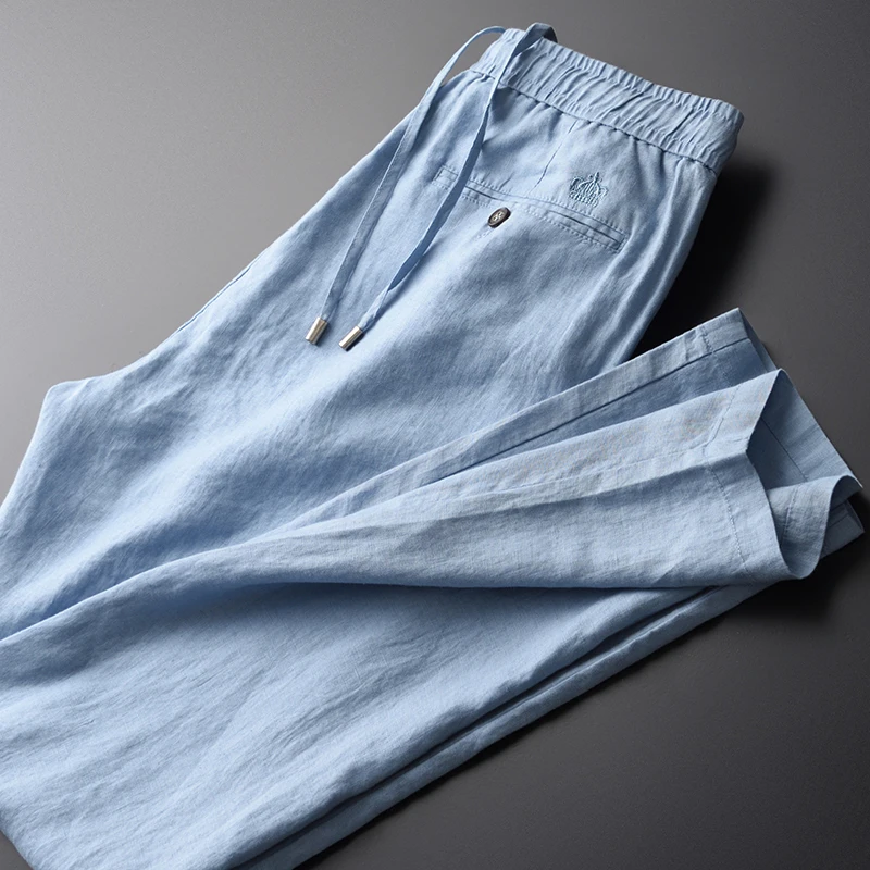 Minglu 100% Linen Men Pants Plus Size 4xl Luxury Breathable Comfort Blue Thin Skinny Pants Men Fashion Slim Fit Mens Trousers
Minglu 100% Linen Men Pants Plus Size 4xl Luxury Breathable Comfort Blue Thin Skinny Pants Men Fashion Slim Fit Mens Trousers