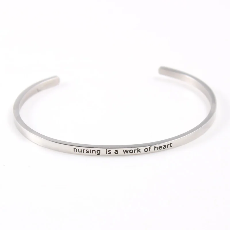 2017 New Stainless Steel Engraved nursing is a work of heart Bracelet Mantra Bangles For The Doctors And Nurse Day Best Gift
2017 New Stainless Steel Engraved nursing is a work of heart Bracelet Mantra Bangles For The Doctors And Nurse Day Best Gift