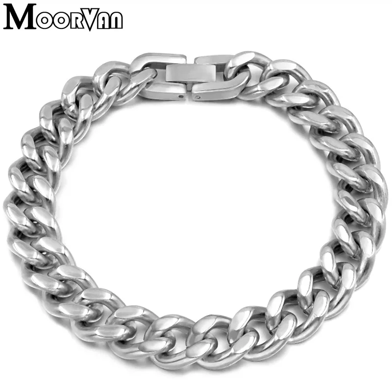 Moorvan charm men punk rock chains bracelets,11mm 21cm stainless steel link jewelry hand bracelet Wristbands Brazalet VB334
Moorvan charm men punk rock chains bracelets,11mm 21cm stainless steel link jewelry hand bracelet Wristbands Brazalet VB334