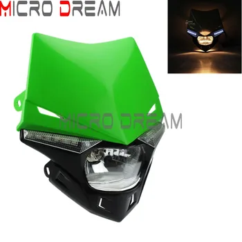 Enduro Supermoto Headlight Fairing 1pcs With Rubber Straps Offroad Green Headlamp For Kawasaki KX450F 250F 85 65 KLX 125 140 110
Enduro Supermoto Headlight Fairing 1pcs With Rubber Straps Offroad Green Headlamp For Kawasaki KX450F 250F 85 65 KLX 125 140 110