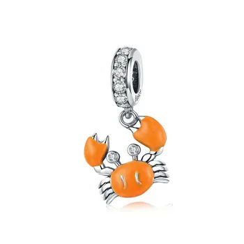 MOWIMO 100% 925 Sterling Silver Crab Dangle Charm Orange Enamel Beads Fit Original Bracelet Pendant Fashion 925 Jewelry BNC076
MOWIMO 100% 925 Sterling Silver Crab Dangle Charm Orange Enamel Beads Fit Original Bracelet Pendant Fashion 925 Jewelry BNC076