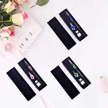 Creative Flower Dip Pen Crystal Glass Pen With Water And Ink Pen Student Starry Gradient Color Hand-painted Pen Ink Set Gift
Creative Flower Dip Pen Crystal Glass Pen With Water And Ink Pen Student Starry Gradient Color Hand-painted Pen Ink Set Gift
