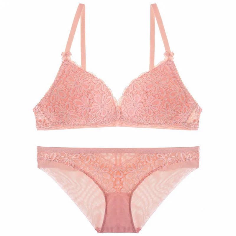 Women Embroidery Sexy Bra Set (5)