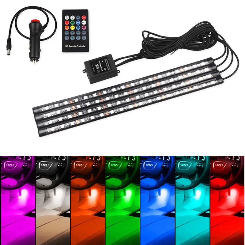 Car Interior Lighting Kit car styling interior decoration atmosphere light and Wireless Remote Control 4pcs/et 7 Color LED
Car Interior Lighting Kit car styling interior decoration atmosphere light and Wireless Remote Control 4pcs/et 7 Color LED
