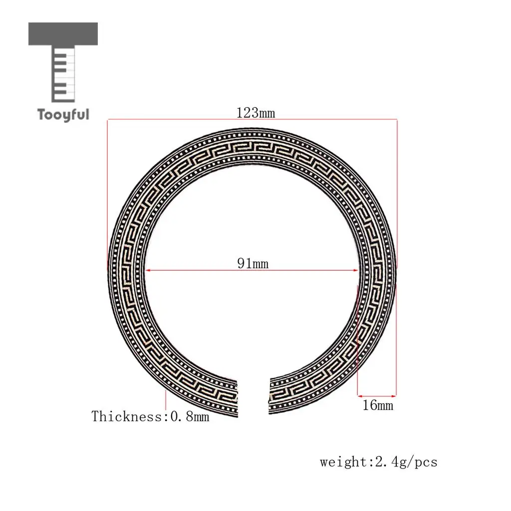1 Set Guitar Soundhole Rosette Guitar Wooden Sound Hole Decal Sticker for Guitar Parts Dia.91mm