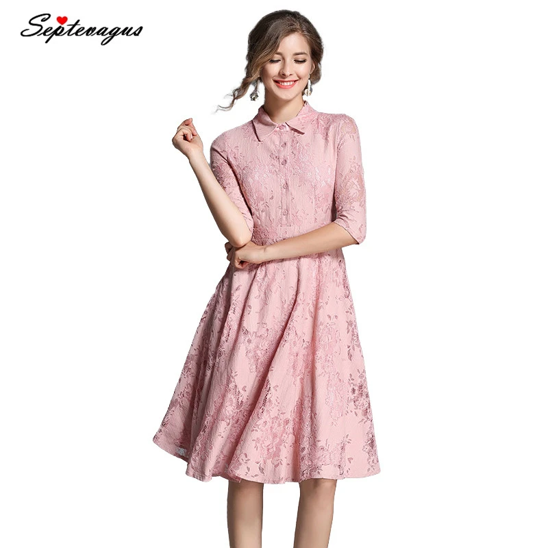 SEPTEVAGUS Women Spring Summer Half Sleeve Elegant Lace Female Dress for Wedding and Party Ladies Dresses Plus Size 2018 Frocks
SEPTEVAGUS Women Spring Summer Half Sleeve Elegant Lace Female Dress for Wedding and Party Ladies Dresses Plus Size 2018 Frocks