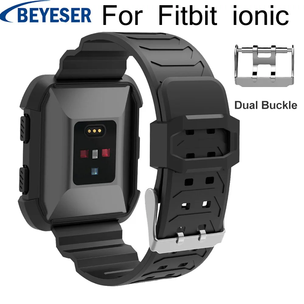 Silicone Wrist strap for Fitbit Ionic Personality replacement Dual buckle watchstrap watchband for Fitbit ionic watchstrap bands
Silicone Wrist strap for Fitbit Ionic Personality replacement Dual buckle watchstrap watchband for Fitbit ionic watchstrap bands