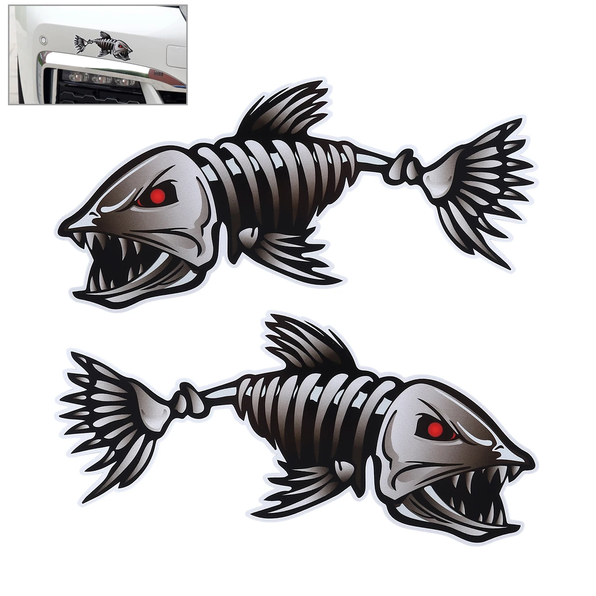 2pcs/set Skeleton Fish Bones Vinyl Decal Sticker Kayak Fishing Boat Car Graphics Car Stickers Car Styling Accessories
2pcs/set Skeleton Fish Bones Vinyl Decal Sticker Kayak Fishing Boat Car Graphics Car Stickers Car Styling Accessories