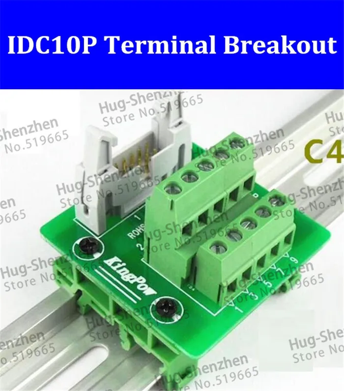 High Quality 10P to terminal PLC to terminal IDC10P terminal breakout with bracket for C45 Din Rail
High Quality 10P to terminal PLC to terminal IDC10P terminal breakout with bracket for C45 Din Rail
