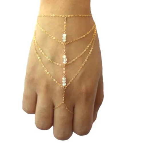 Celebrity Multi Chain Tassel White Beads Slave Bracelet Finger Hand Chain Harness Gold
Celebrity Multi Chain Tassel White Beads Slave Bracelet Finger Hand Chain Harness Gold