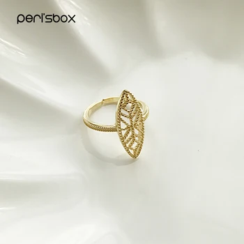 Peri'sBox Gold Color Small Oval Leaf Rings for Women 925 Sterling Sliver Engagement Ring Geometrical Hollow Rings Statement
Peri'sBox Gold Color Small Oval Leaf Rings for Women 925 Sterling Sliver Engagement Ring Geometrical Hollow Rings Statement